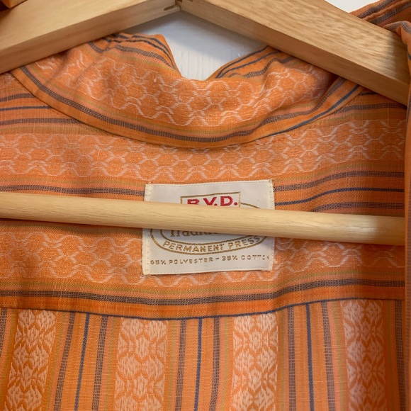 Vintage BBD Brand Traditionals Peach Button down - Picture 3 of 7